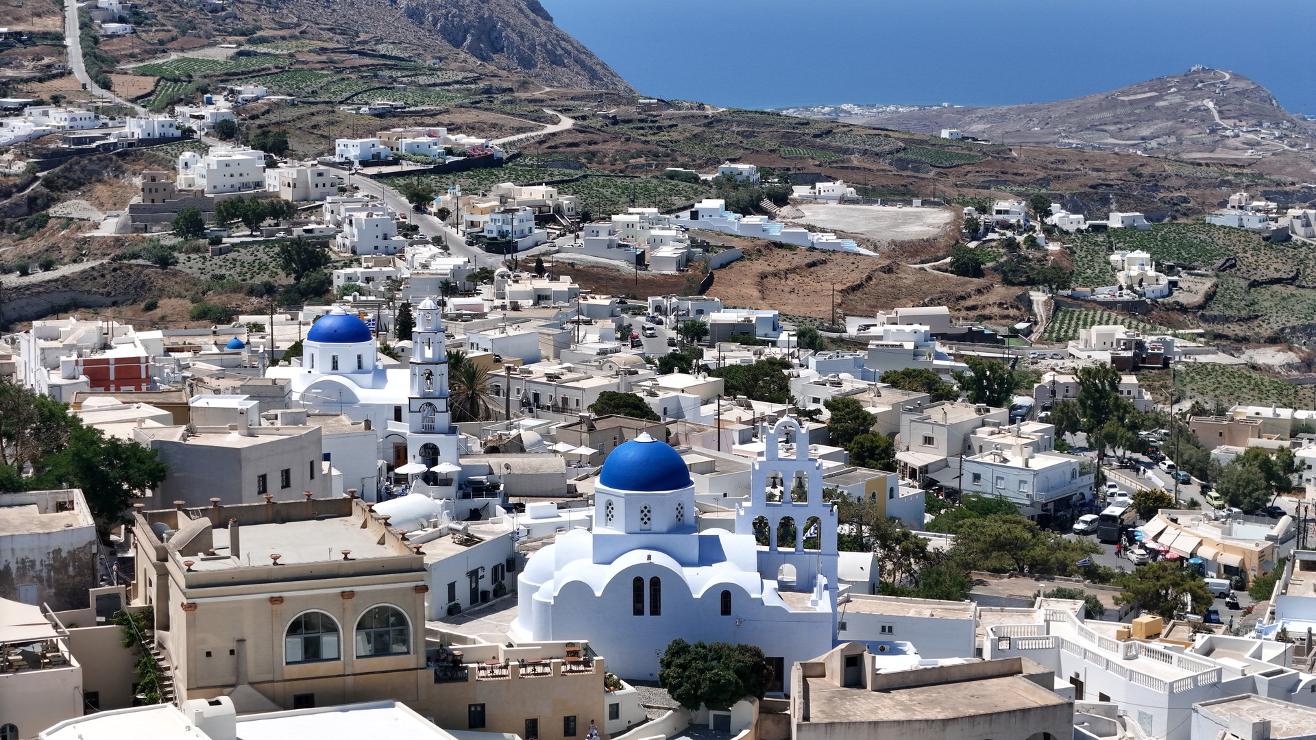 Santorini — Landschappen dronebeelden